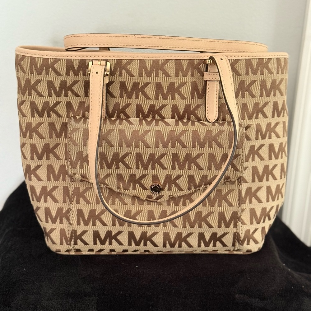 Michael Kors Brown and Tan Signature Tote